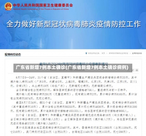 广东省新增7例本土确诊(广东省新增7例本土确诊病例)-第1张图片