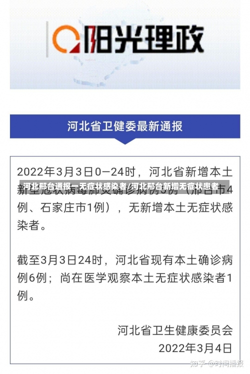 河北邢台通报一无症状感染者/河北邢台新增无症状患者-第1张图片