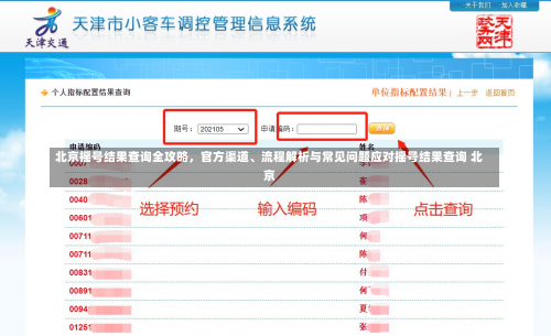 北京摇号结果查询全攻略	，官方渠道、流程解析与常见问题应对摇号结果查询 北京-第3张图片