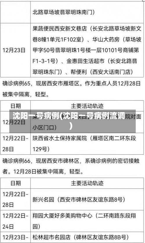 沈阳一号病例(沈阳一号病例流调)-第1张图片