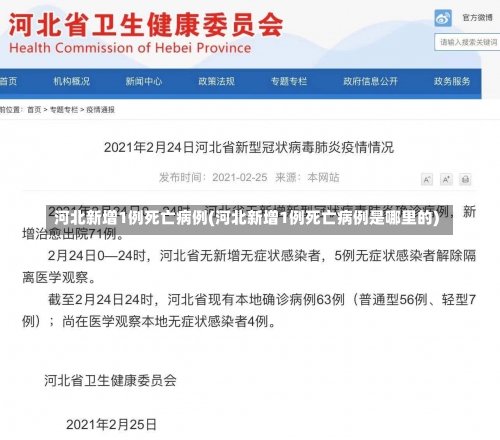 河北新增1例死亡病例(河北新增1例死亡病例是哪里的)-第2张图片