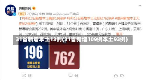 31省新增本土13例(31省新增109例本土93例)-第2张图片