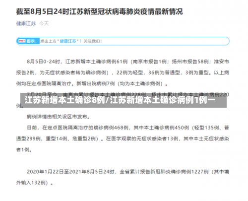 江苏新增本土确诊8例/江苏新增本土确诊病例1例一-第2张图片