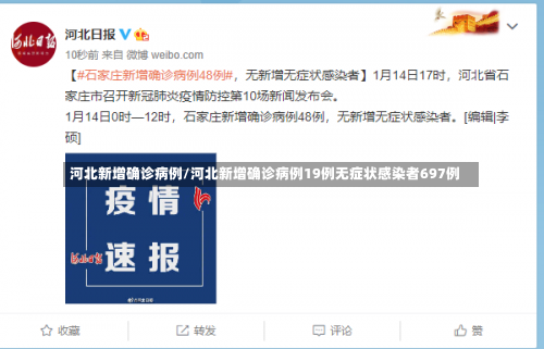 河北新增确诊病例/河北新增确诊病例19例无症状感染者697例-第1张图片