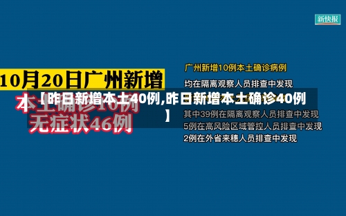 【昨日新增本土40例,昨日新增本土确诊40例】-第1张图片